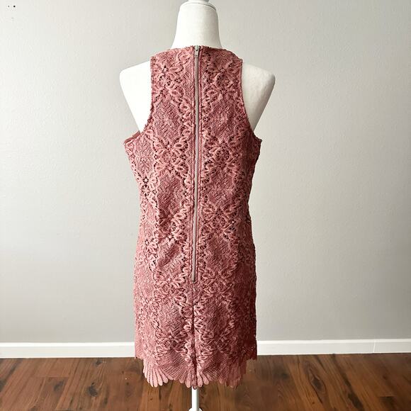 Lovers &‎ Friends Caspian Scalloped Lace Sleeveless Mauve Dress women's medium - Picture 5 of 13